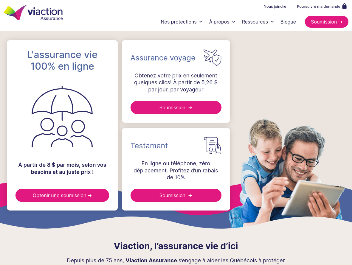 Viaction homepage